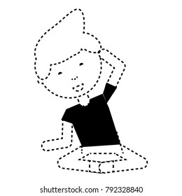 cartoon man practicing yoga