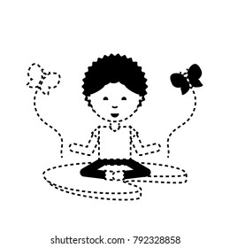cartoon man practicing yoga
