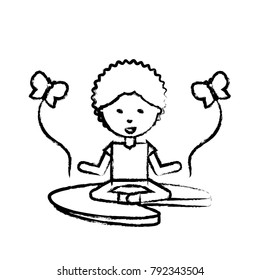 cartoon man practicing yoga