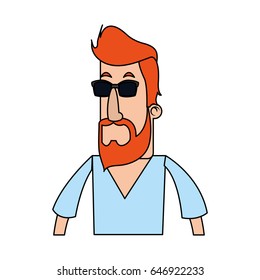 Cartoon man profile