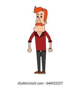 Cartoon man profile