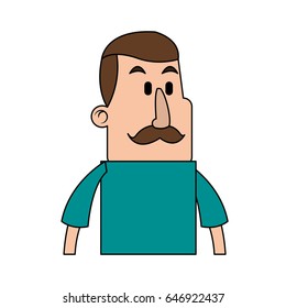 Cartoon man profile