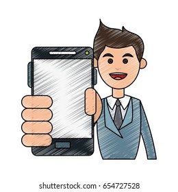 Cartoon man profile