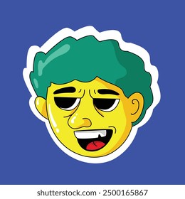 cartoon man profile, profile icon , man profile expression