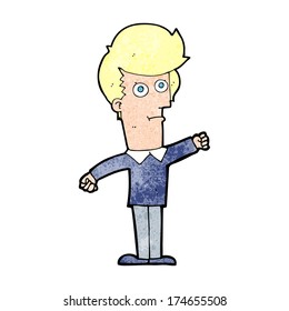 cartoon man punching