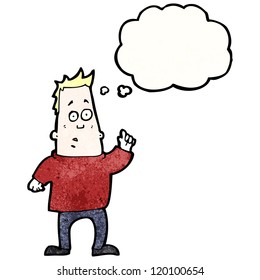 cartoon man with question