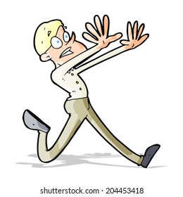 Cartoon Man Running Away Stock Illustration 205839019
