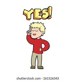 Cartoon Man Saying Yes