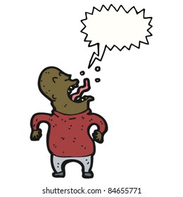 cartoon man screaming