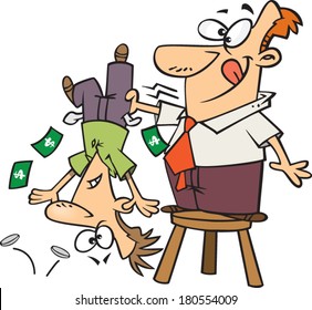Cartoon Man Shaking Out Money Another Stock Vector (Royalty Free) 180554009  | Shutterstock