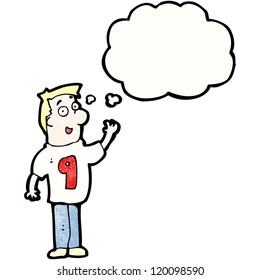 cartoon man in shirt number 9