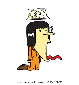 cartoon man shocked