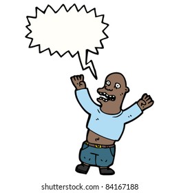 Cartoon-Mann schreien