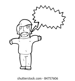 cartoon man shouting
