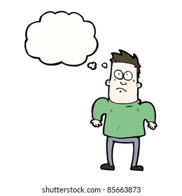 hombre de caricatura encogiéndose de hombros