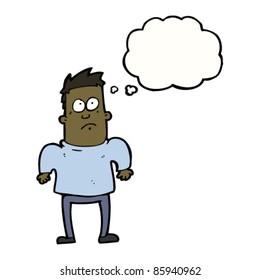 cartoon man shrugging