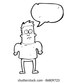 cartoon man shrugging