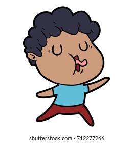 cartoon man singing