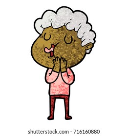 cartoon man singing