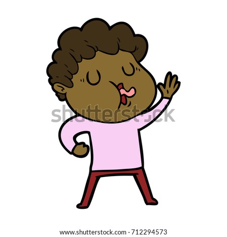 cartoon man singing
