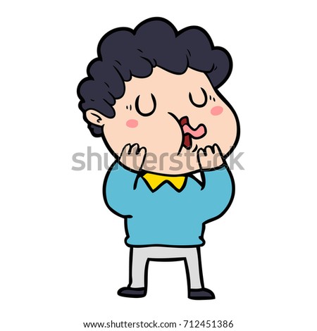 cartoon man singing