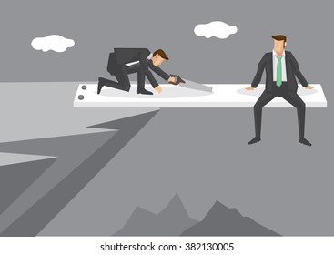 Cartoon man sitting at