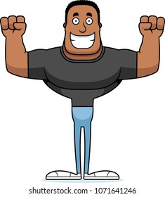 A cartoon man smiling.