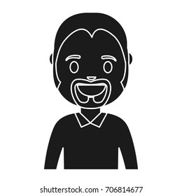 cartoon man smiling icon