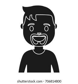 cartoon man smiling icon