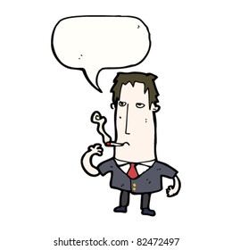 cartoon man smoking