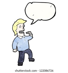 cartoon man with speech bubble