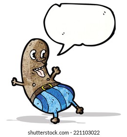 caricaturista con burbuja de habla
