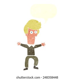 cartoon man with speech bubble