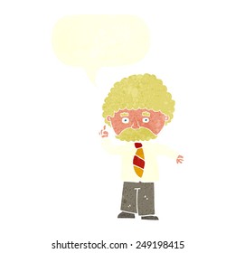 cartoon man with speech bubble