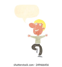cartoon man with speech bubble