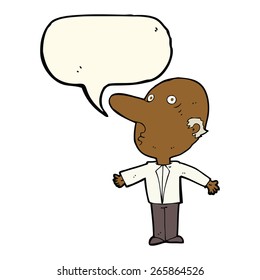 cartoon man with speech bubble