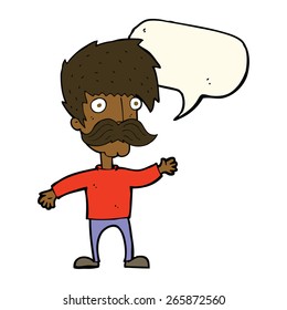 cartoon man with speech bubble
