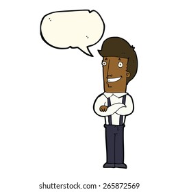 cartoon man with speech bubble