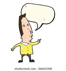 cartoon man with speech bubble