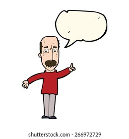 cartoon man with speech bubble