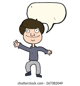 cartoon man with speech bubble