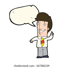 cartoon man with speech bubble