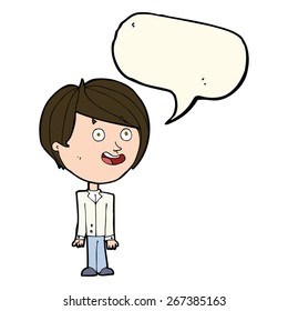 cartoon man with speech bubble