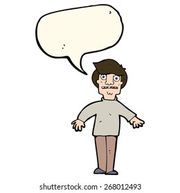 cartoon man with speech bubble