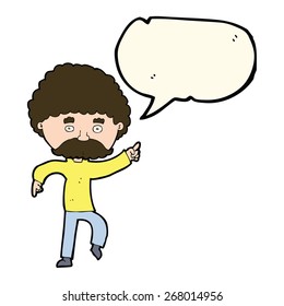 cartoon man with speech bubble