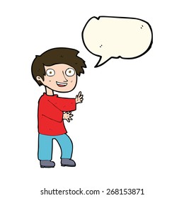 Cartoon-Mann mit Sprachblase