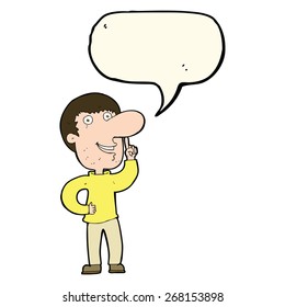 caricaturista con burbuja de habla