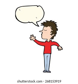 cartoon man with speech bubble