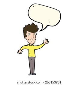 cartoon man with speech bubble