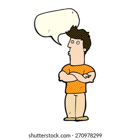 cartoon man with speech bubble